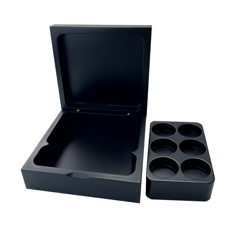 4 holes Black wooden Nespresso coffee Capsule Box