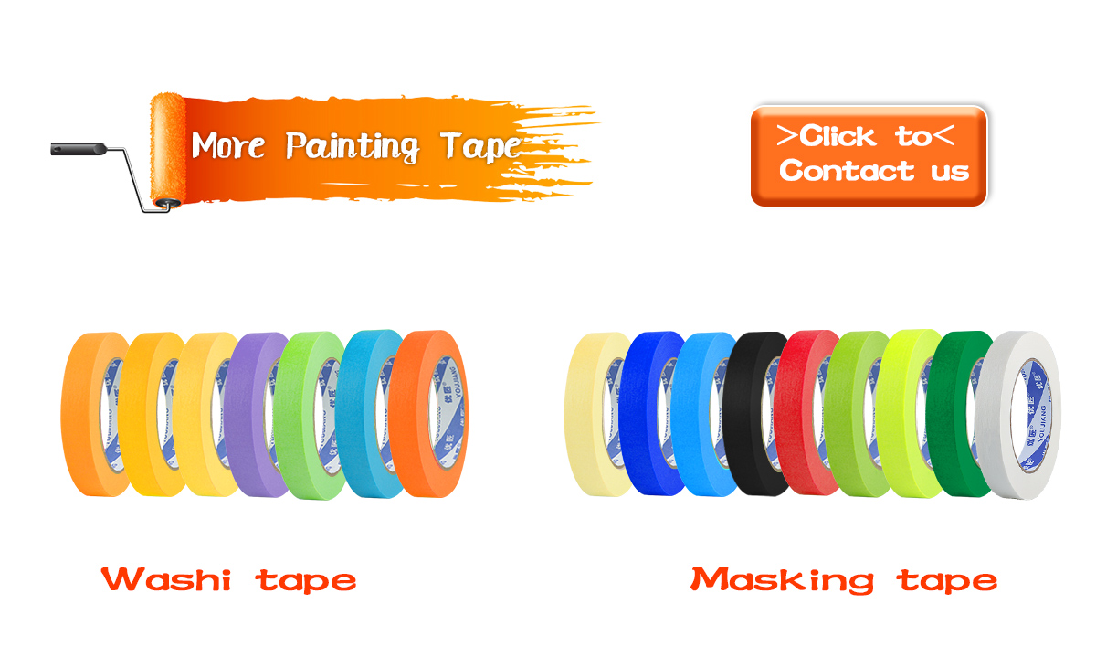 High Tack Crepe Natural Rubber Wall Decoration Painting Masking Tape Heat Resistant Custom