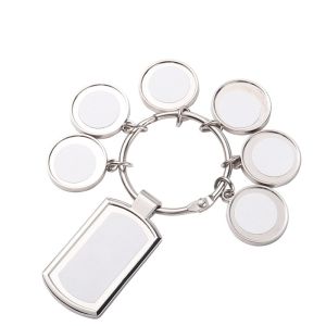 Custom Promotional Gift Keychain Blank Design Sublimation Charms Set Keychains