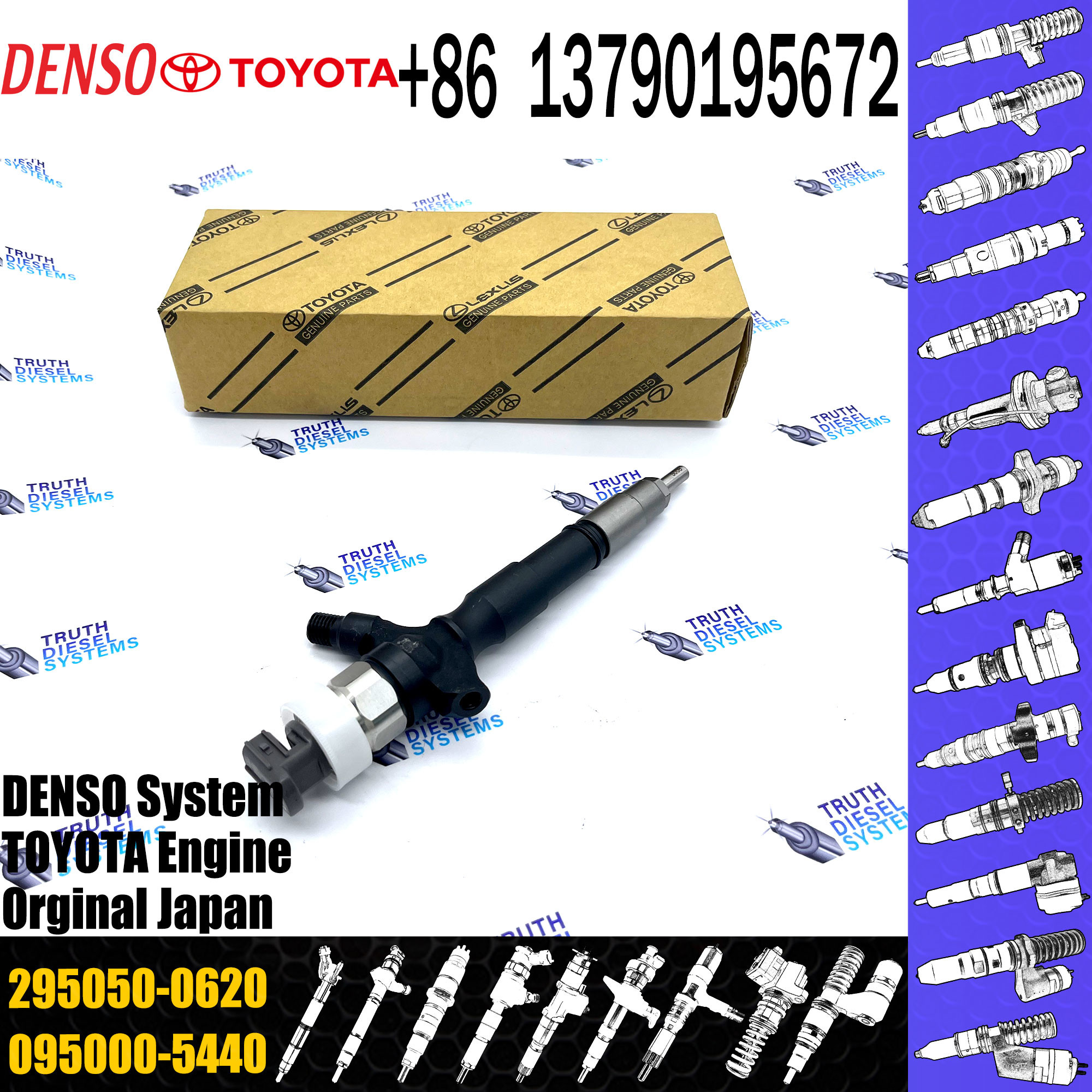 Diesel Fuel Injector 295050-0740 Common Rail Injector 295050-0740 295050-0620