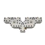 8.5 - 10.5ghz Coaxial 4 Way Power Divider , Small Waveguide Power Splitter