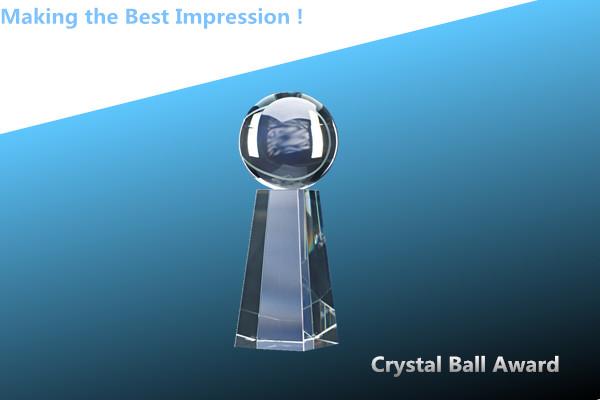 crystal ball awards/crystal sphere trophy/crystal awards/glass sphere awards
