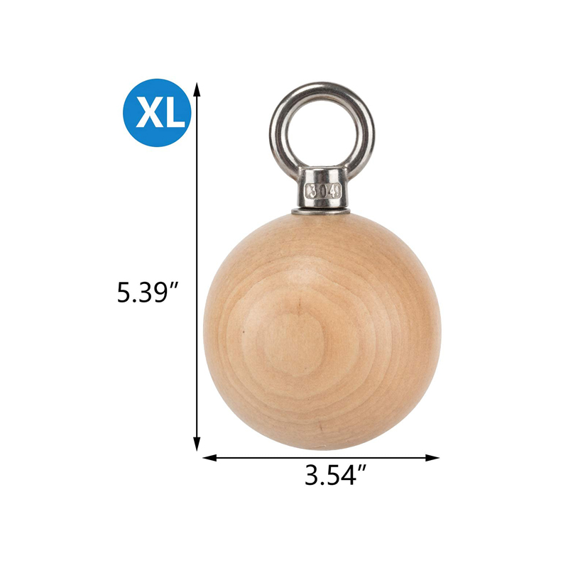 Wooden Pull Up Grips and Balls Pull Up Hand Wooden Grip with Strap
