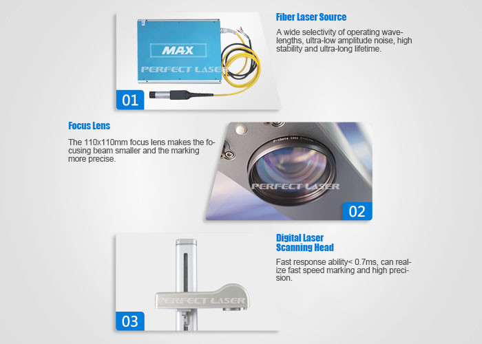 20W Desktop Mini Fiber Laser Marking Engraving Machine For PVC Plastic