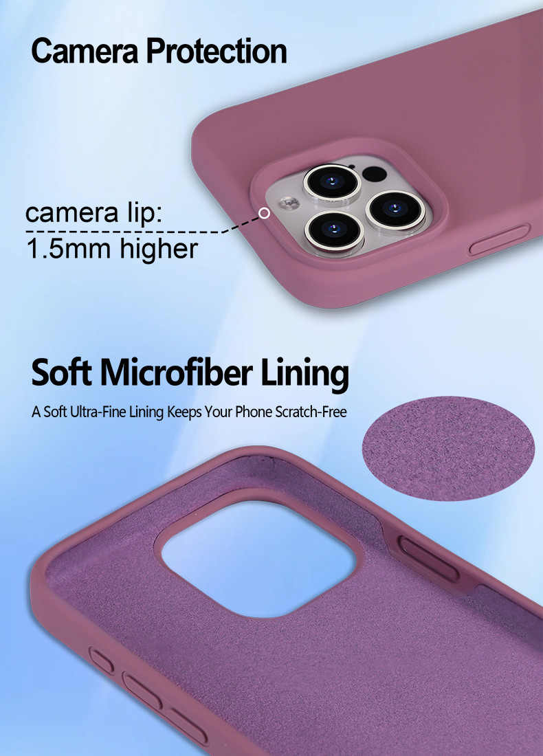 Real Silicone Mobile Phone Case Anti Fingerprint Shockproof For iPhone Samsung