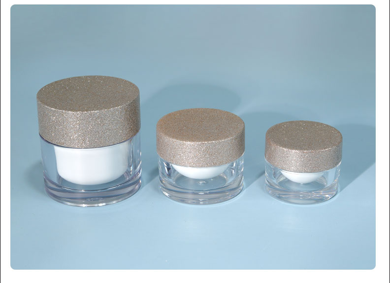 50g 15g 8g Clear Acrylic Plastic Cream Jar With Lid for Cosmetic Packaging