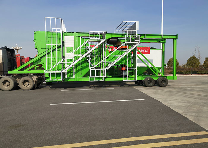 Highway Construction EAC 120TPH Mobile Asphalt Mixing Plant