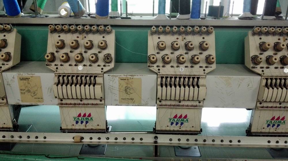 Strong 3D Effect Used Multi Head Embroidery Machines , Tajima Embroidery Equipment