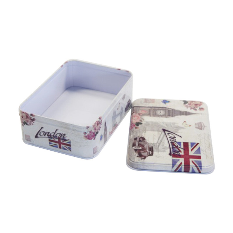 Tinplate Rectangular Empty Cosmetic Can 150ml 250ml Black Gift Tin Box