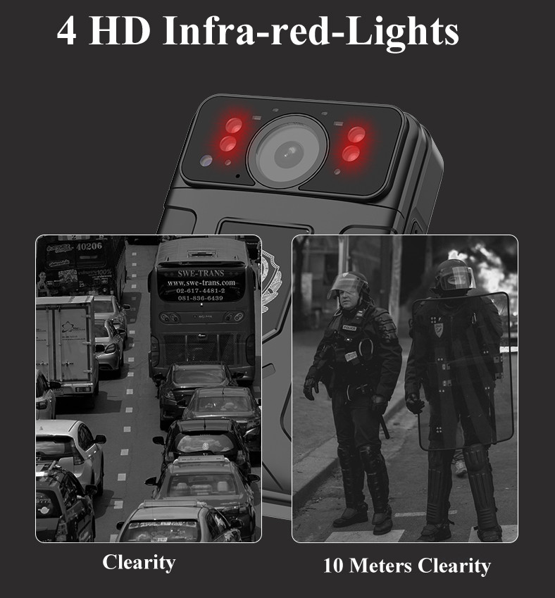 4G Waterproof IP67 Police Body Camera with GPS Tracking and CMSV6