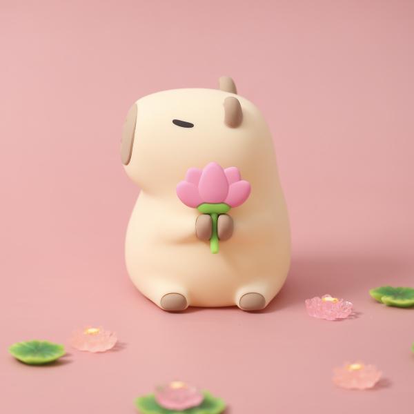 Cute Silicone Capybara Night Light Children's Nightlight Gift Usb Rechargeable
