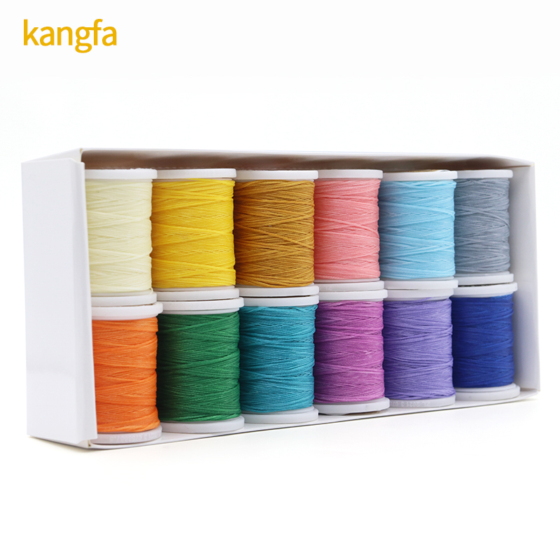 Polyester/ Waxed Material Hand Stitched Leather Thread 0.8mm Flat Wax Thread 50m