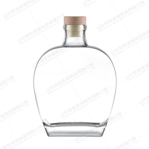 Transparent Wine Glass Empty Bottles 70cl Glass Bottle for Spiritueux Vodka