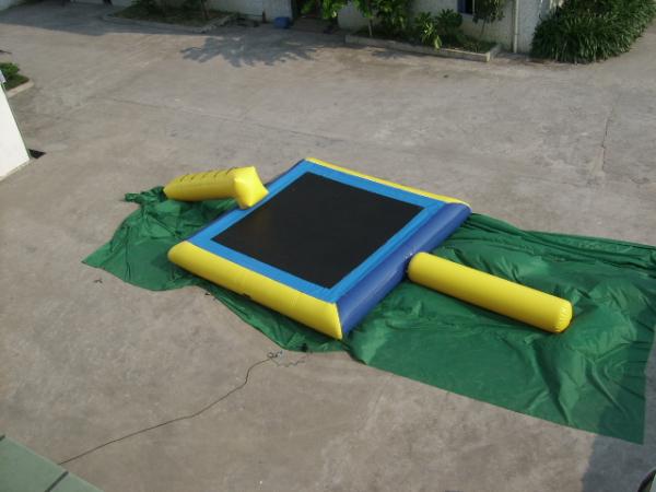 Square Trampoline Combo With Slide Inflatable Water Sports Games With High