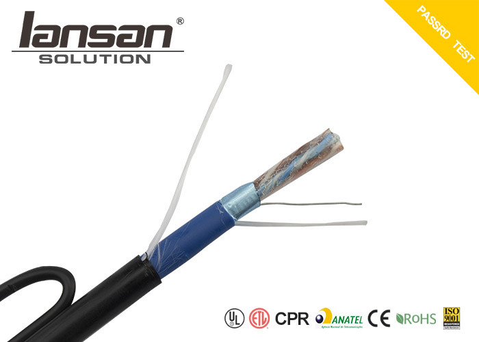 24AWG Cat5e Lan Cable PVC PE UTP FTP CPR With Messenger Jelly