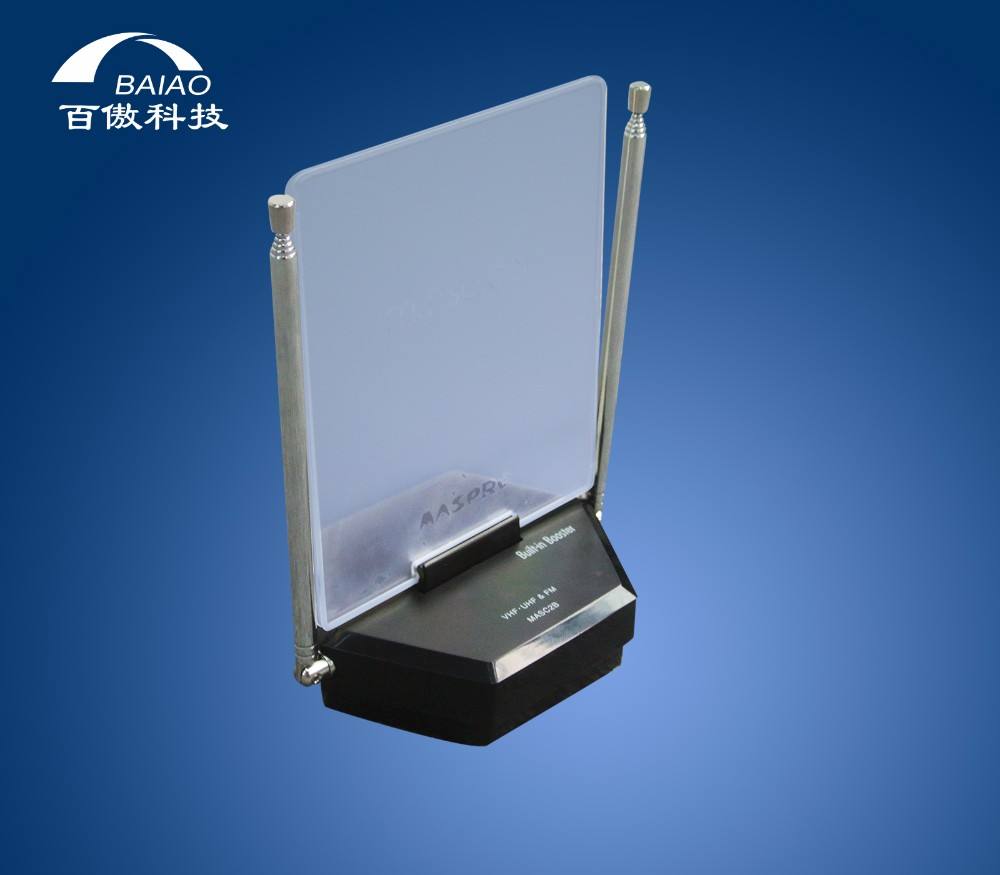 Roundness Telescopic VHF / UHF Amplifier Indoor DVBT Antenna