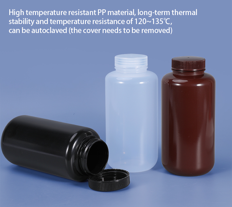 1L Transparent PP Thicken Plastic Chemical Reagent Lab Leakproof Bottles with Screw Lid