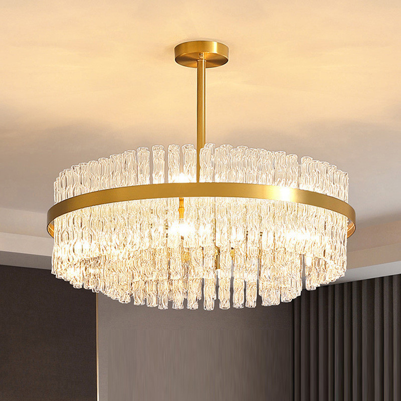 JYLIGHTING Modern Luxury Hotel Crystal Chandelier Nordic Living Room Bedroom Hotel High-End Villa All-Copper LED Chandelier Modern Pendant Light