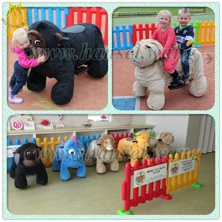 Hansel coin operated walking animal ride for mall