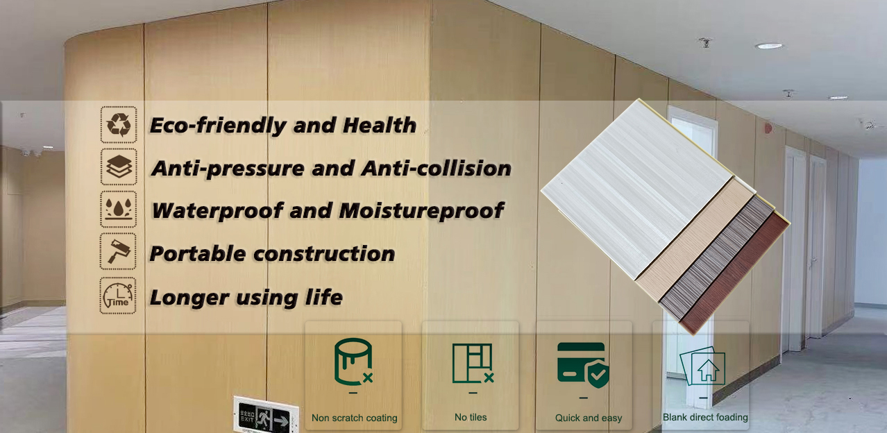 Anti Bacteria PVC Wall Coverings Fireproof PVC Wall Cladding Sheets