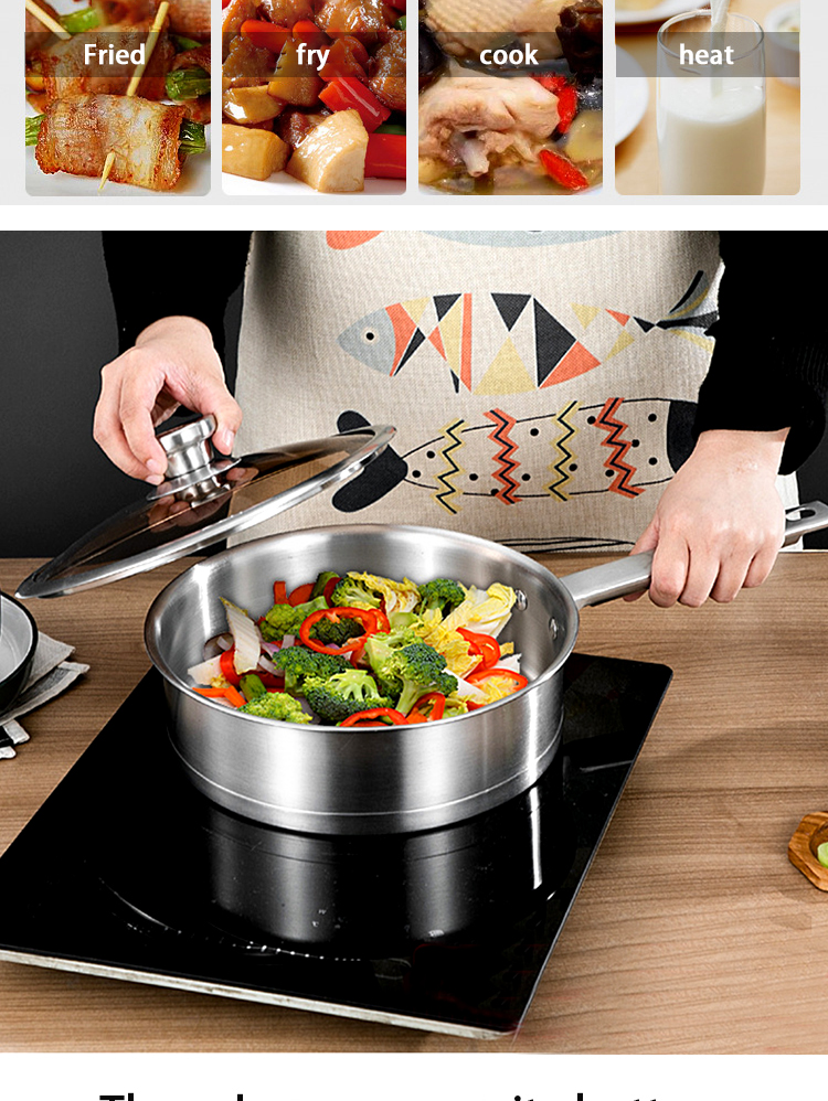 Multi-function Kitchen Cookware Silver Cooking Pot Set Stainless Steel Cookware Sets With Thick Stainless Steel Handle