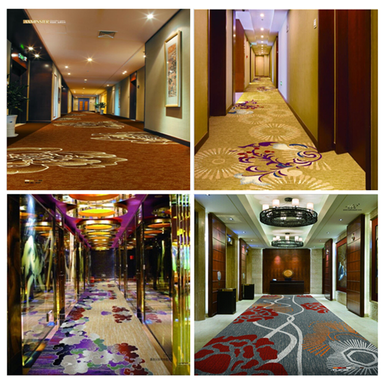 80%NZ Wool 20%Nylon jacquard axminster carpet for hotel corridor