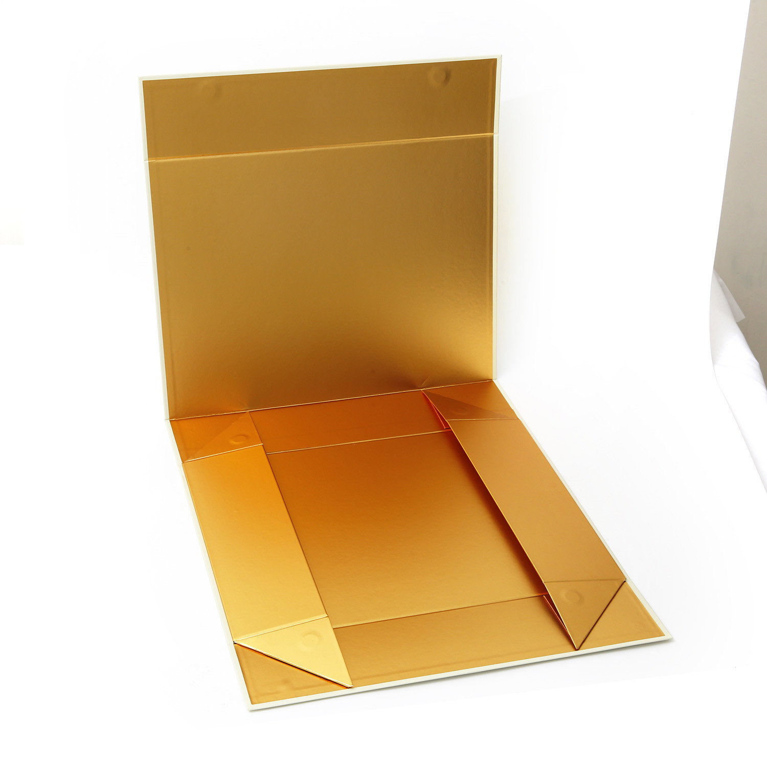 PDF Foldable Magnetic Gift Box Gold Foil Logo Garment Shoes Packaging