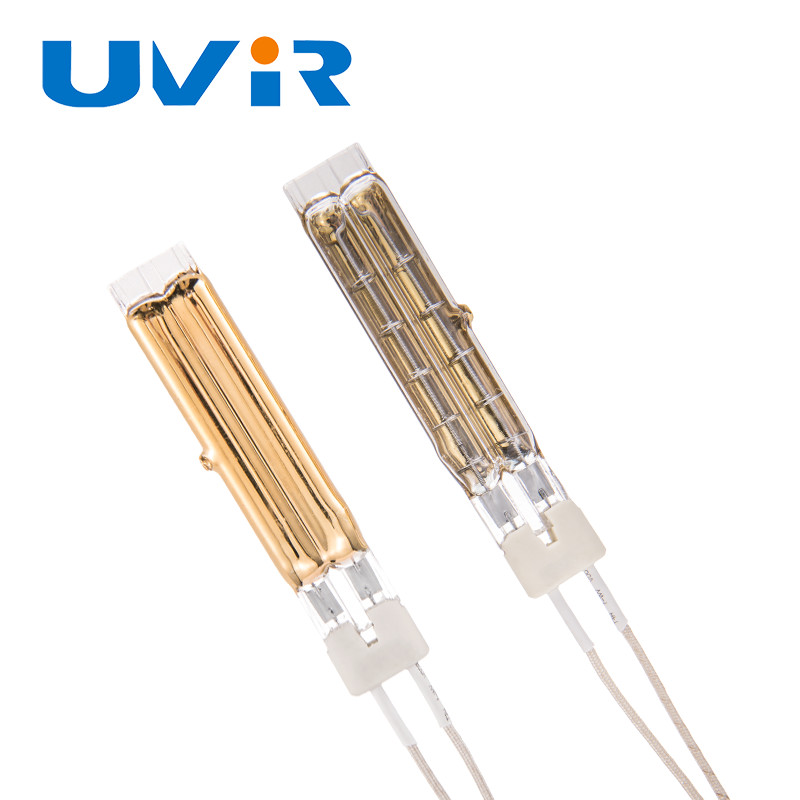 11x23mm TL470 B Type Twin Tube IR Halogen Heater Lamp With Gold Coating