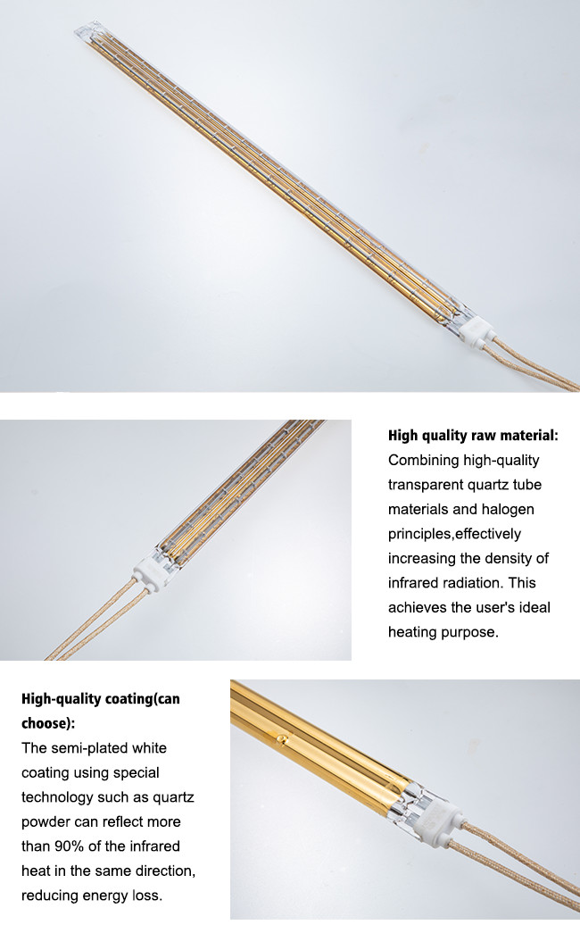 TC05 3825W Halogen Heating Tube Tungsten Filament Fast Response