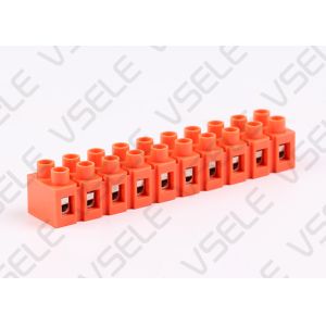 Fixed Electrical Terminal Block / Orange Base Dual Row Connector Seat