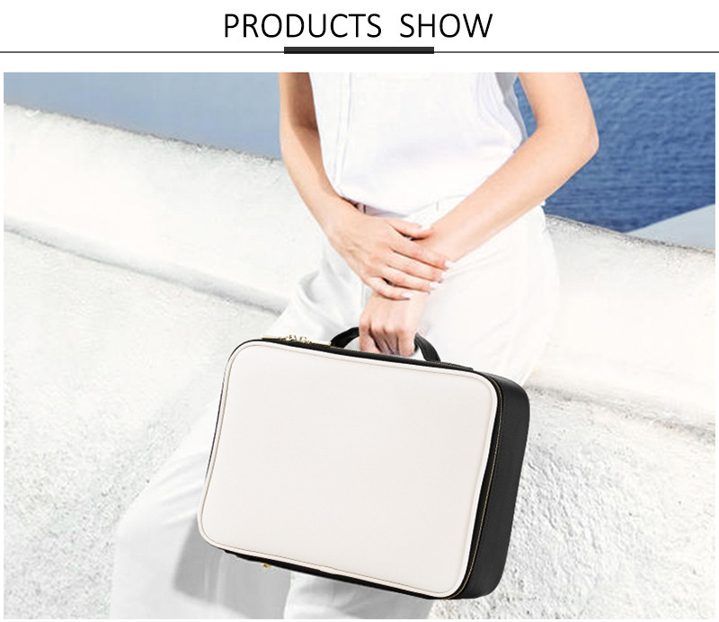 Waterproof Large Cosmetic Handle Makeup Bag Case