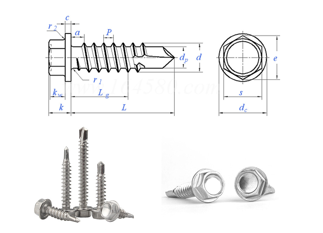 Hex Head Self Drilling Screws ISO DIN15480