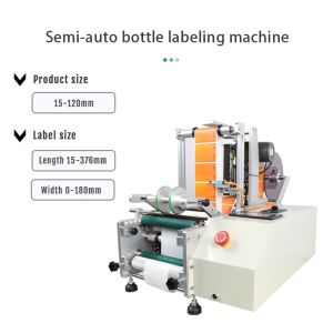 Textiles Semi Auto Labeling Machine for Small Production of Wine and Beer
