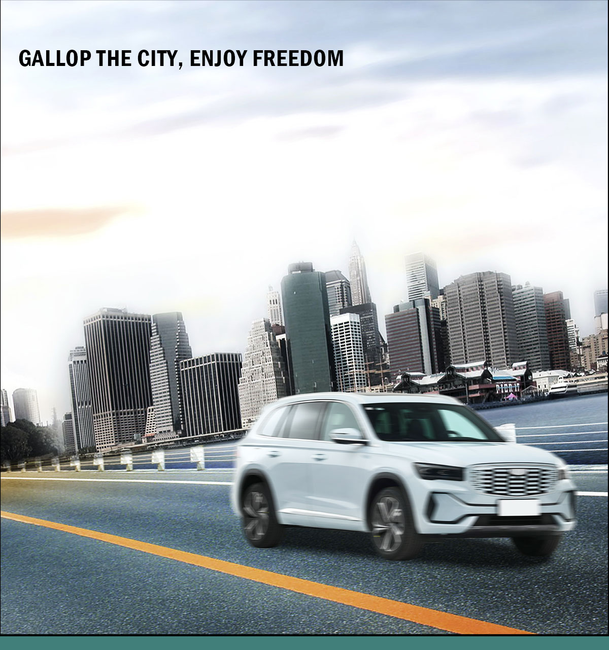 Geely Monjaro 2024 Model Petrol Car 2.0T 238HP L4 with Metal Roof Rack and Front Disc Rear Disc Brake System