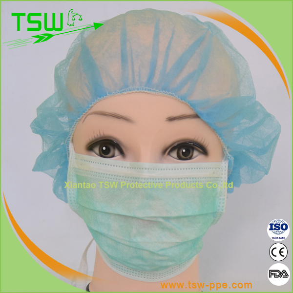 Round Non Woven Medical Bouffant Cap For Hospital