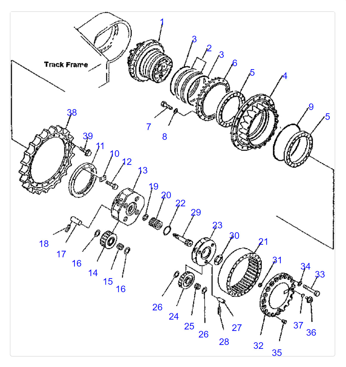 207-27-00160 PC300-6 6D102 Excavator Gearbox