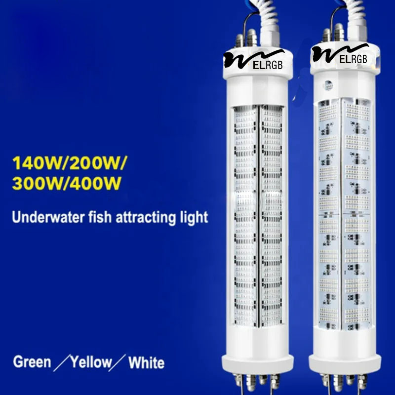 400W 600W Green Underwater Fishing Lamp Outdoor Working Light 12V 24V