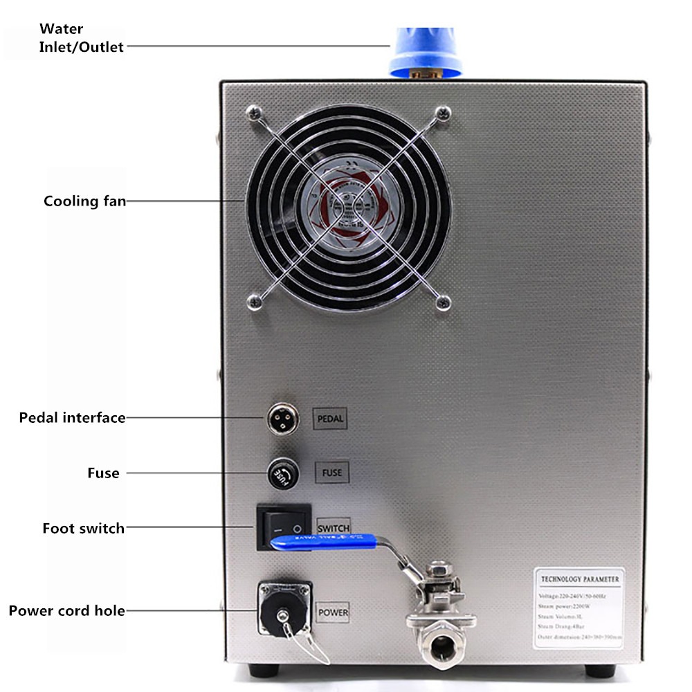 110V/220V Jewelry Cleaning Machines 4L 2200W Jewelry Steam Cleaner
