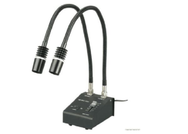 3W Goose Neck Led Microscope Illuminator Independent Intensity - Control For