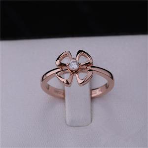 China Roma Gold Brand Jewelry Fiorever 18 Karat Rose Gold Ring set with a central diamond REF 355305 on sale