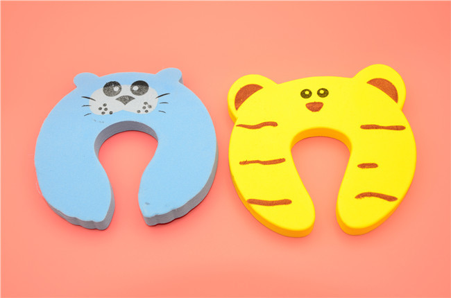 Cartoon Foam Baby Door Stopper Sliding Door Rubber Type Easy To Install / Remove