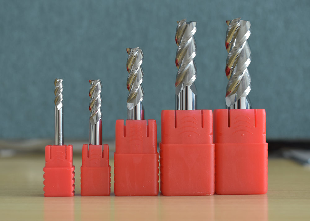 Uncoating Profile Milling 45 Degree Solid Carbide End Mill For Aluminum