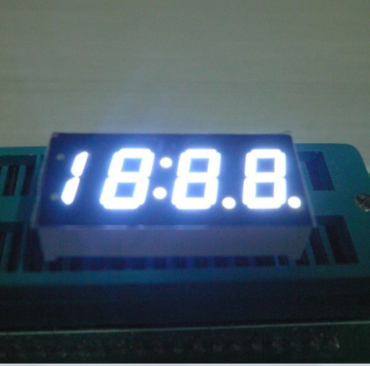  White Bright 4 Digits Numeric 7 Segment LED Displays For Car Clock Indicator Manufactures