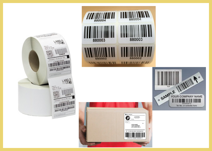 58 * 30mm Self Adhesive Thermal Label Jumbo Roll Price Barcode Stickers