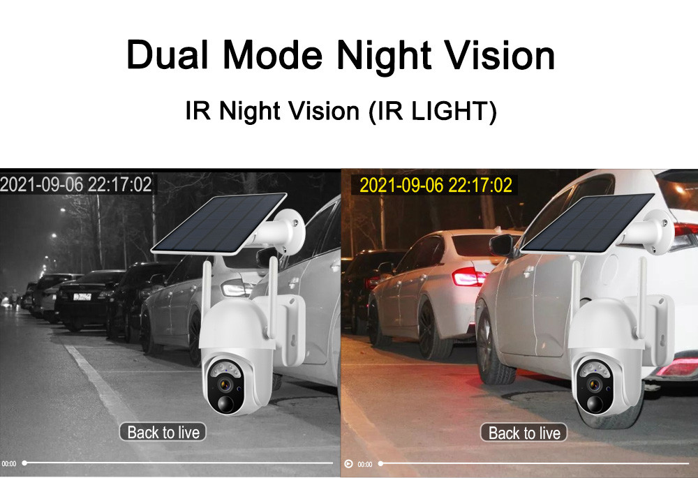 7800mAh Rechargeable Battery Security Camera 2.4Ghz WiFi Wire Free Security Cameras