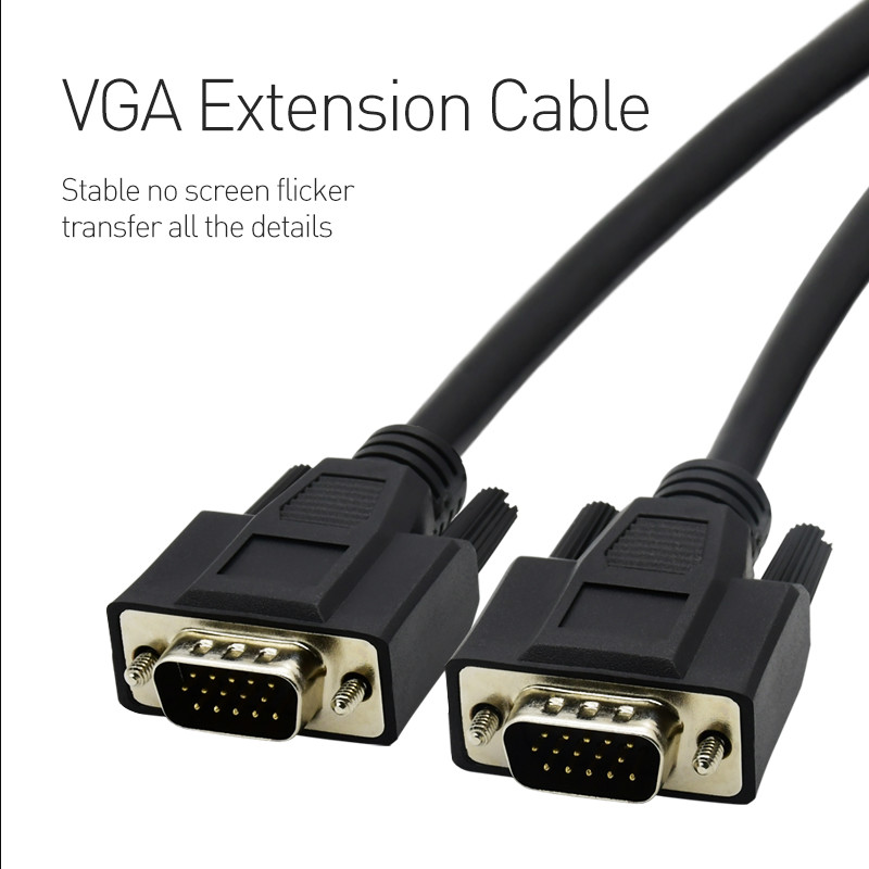 High Quality Gold-plated Connector High speed VGA Cable 1.5m 3m 5m 10m for computer projector monitor screen