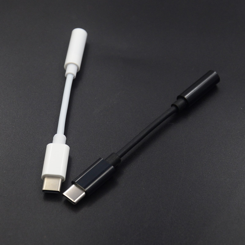 90mm AUX 3.5mm Audio Cable Female Convertor Jack USB Type C Earphone Adapter