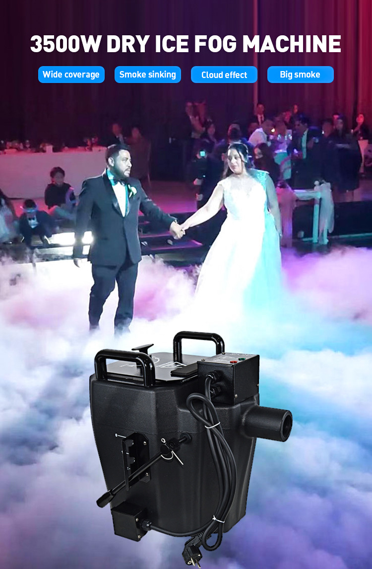 Mini 6000w 3500w 3000w Dry Ice Fogger Dj Dry Ice Low Fog Machine