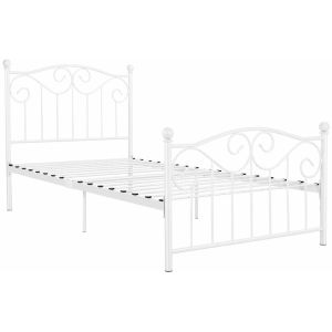 Modern Style White Heavy Duty Single Bed Frame Waterproof  Simple Style