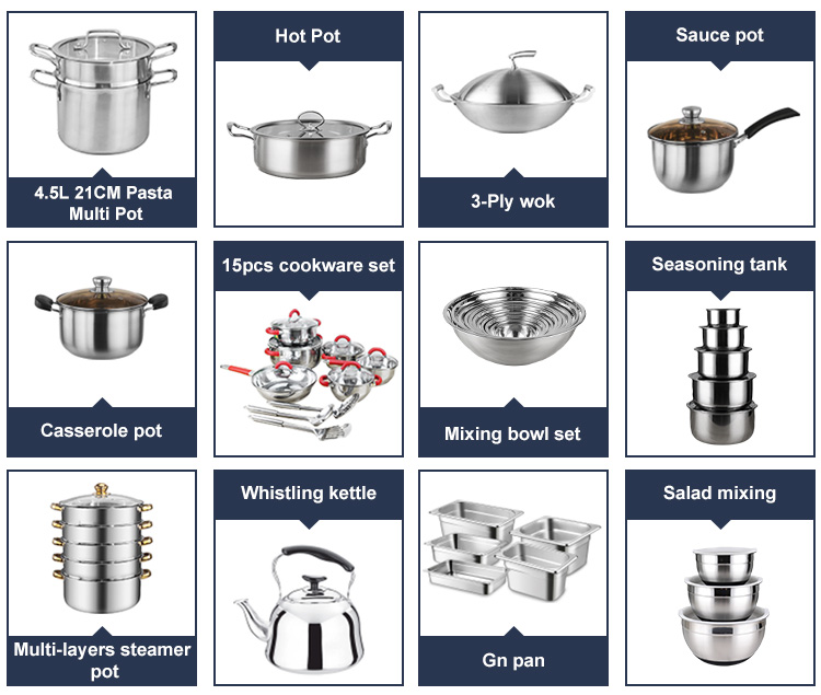 30cm Stainless Steel Double Bottom Cookware Steamer Pot Set